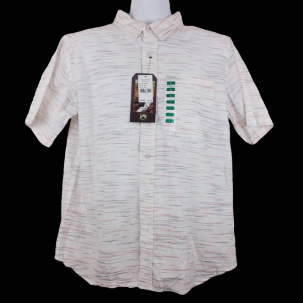 NWT Stillwater Supply Lg Button Shirt S/S White